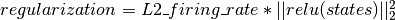 regularization = L2\_firing\_rate * ||relu(states)||_2^2